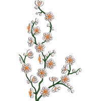 Flower embroidery design 197f
