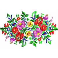 Large flower embroidery design 24f