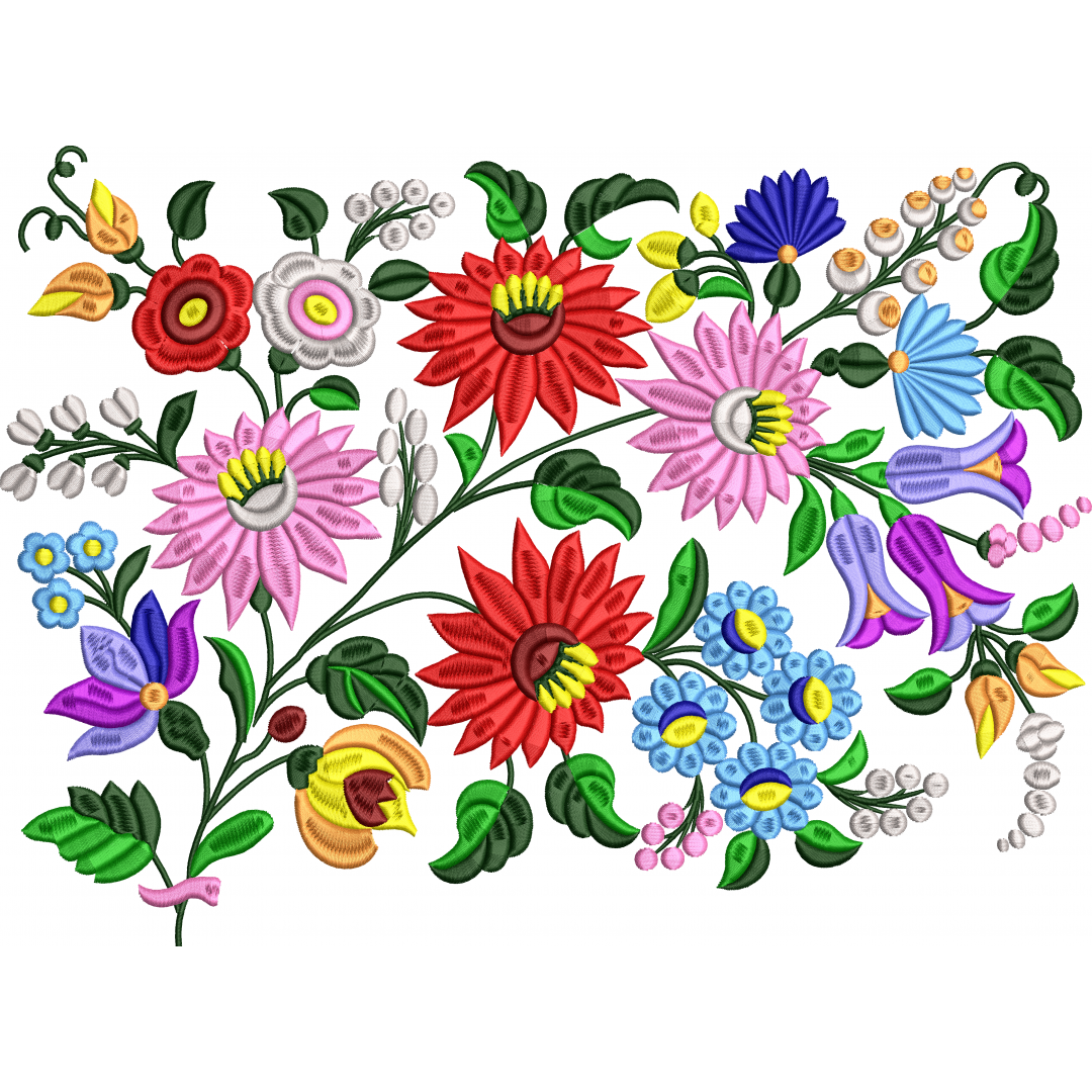 8f large pattern of flowers