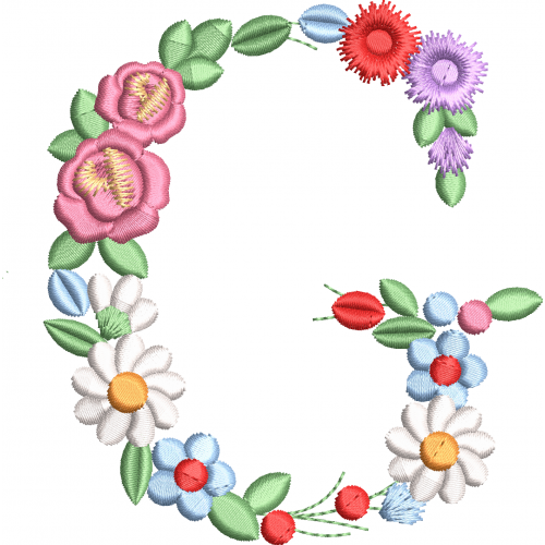 The flowering letter 1f G