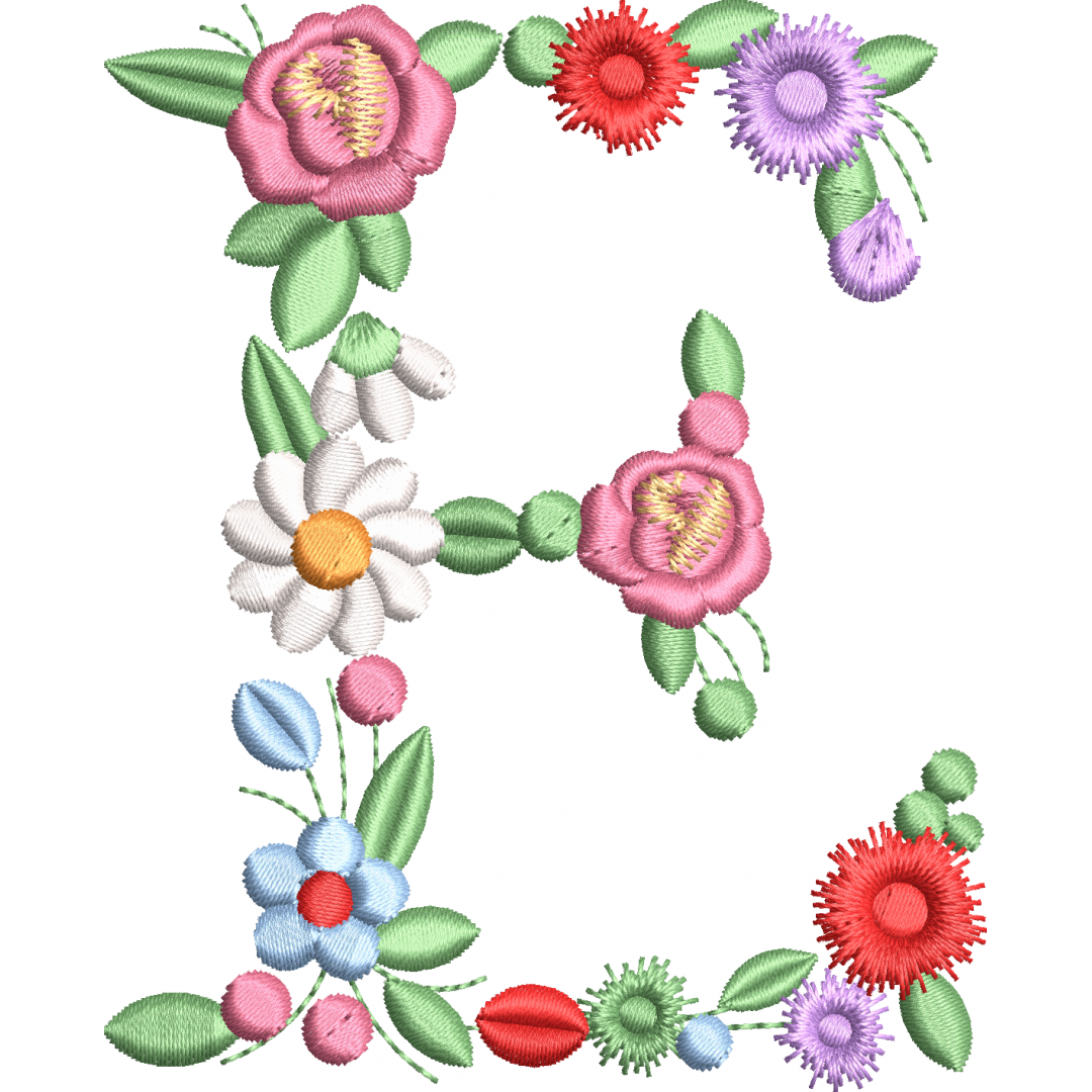 The flowery letter 1f E
