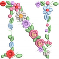 The flowery letter 1f N