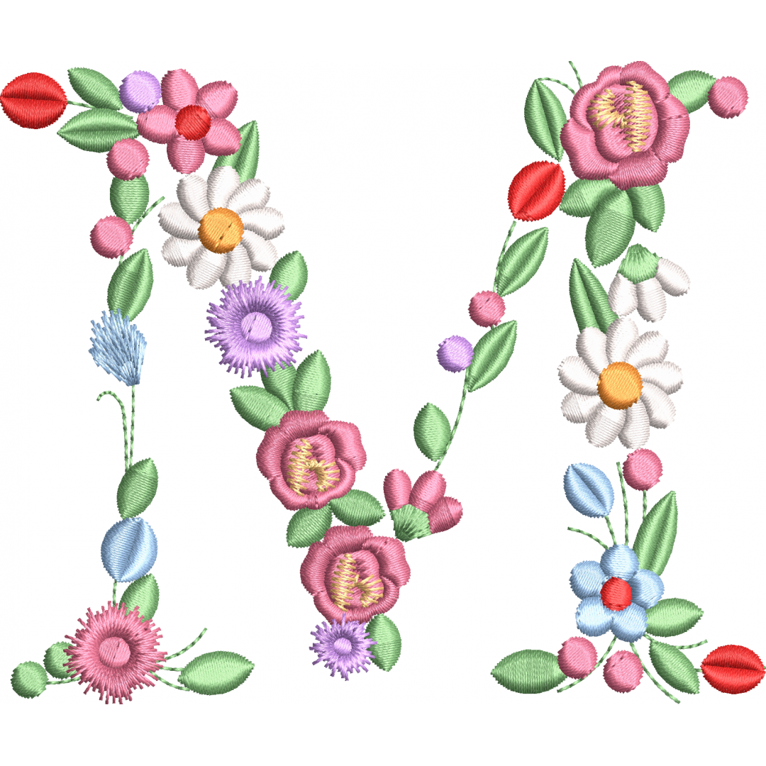 The flowery letter 1f M