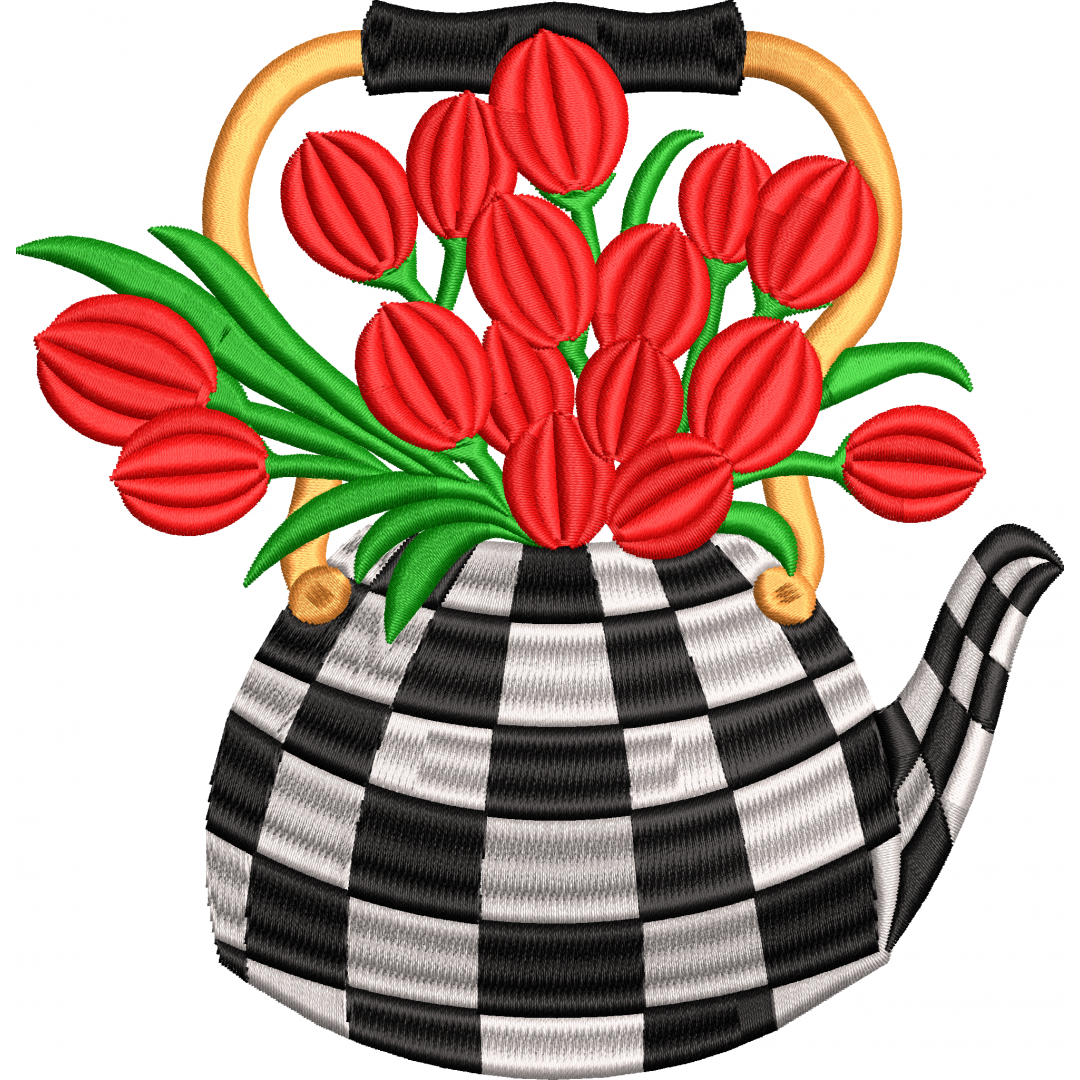Teapot 1f with roses