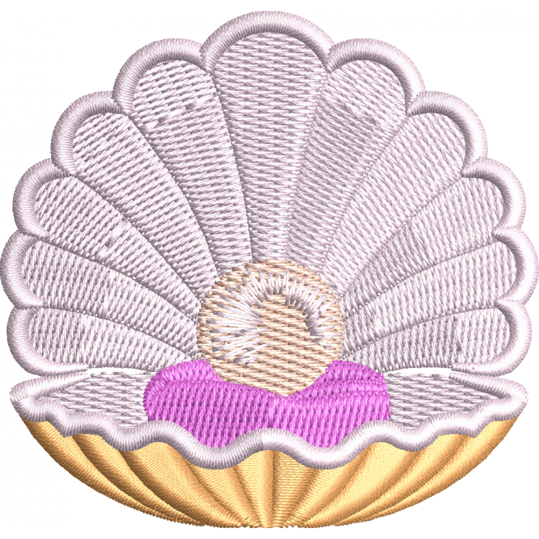 Seashell embroidery design 11f