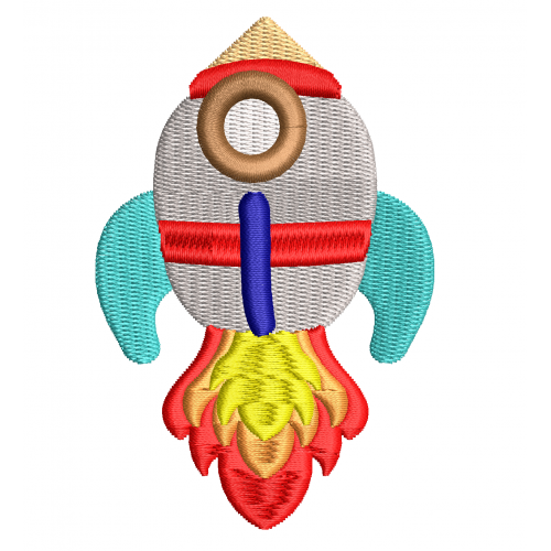 Rocket-Missile embroidery design