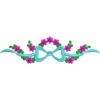Bow embroidery design 6f
