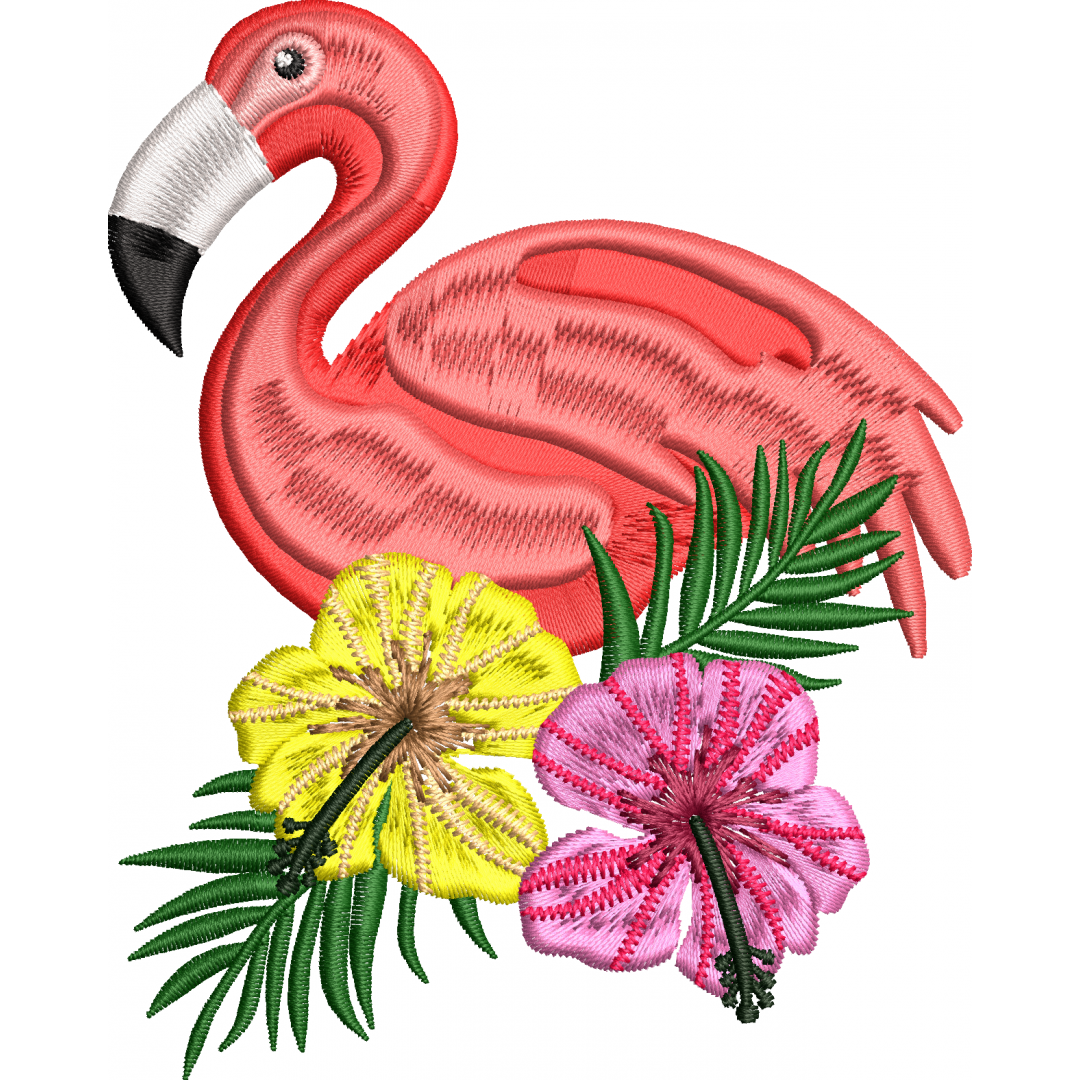 Flamingo 3f with flowers