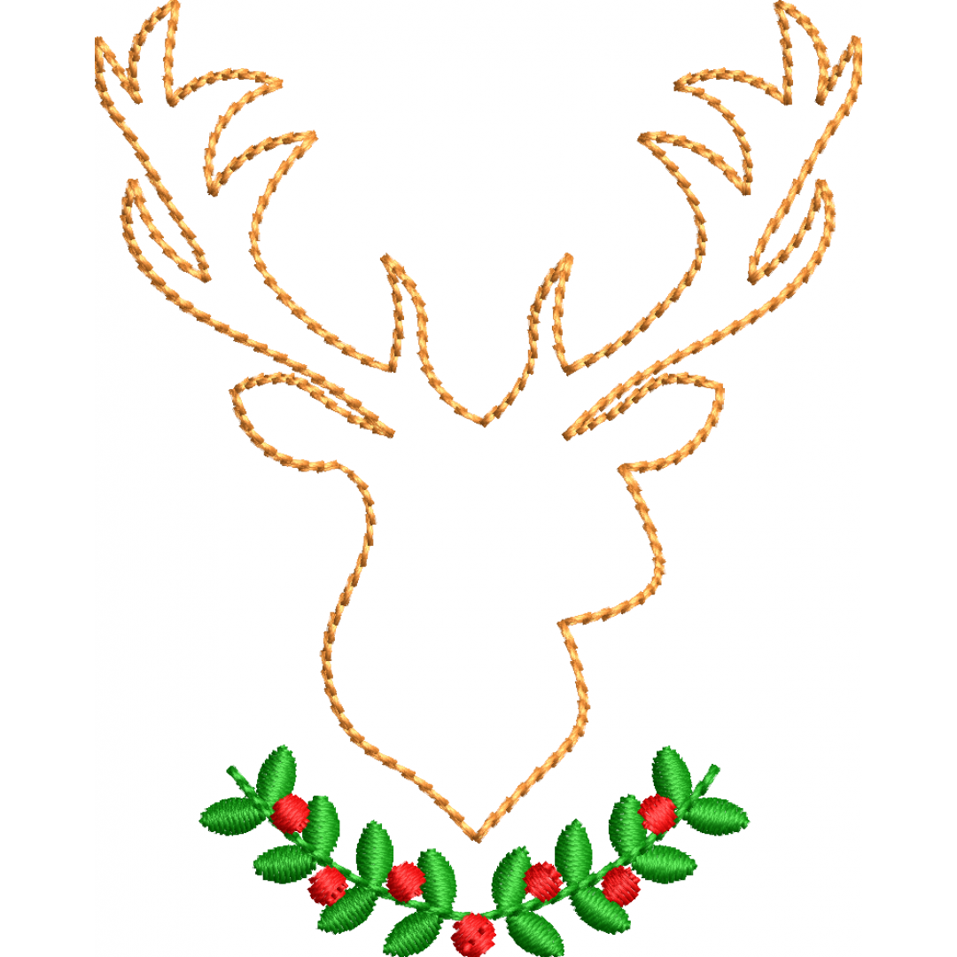 Deer 17f straight stitch