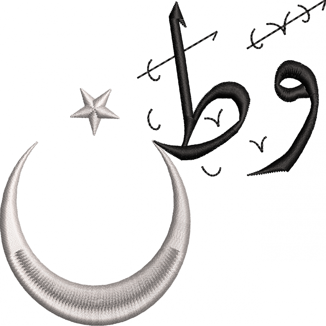 2F moon stars in arabic calligraphy