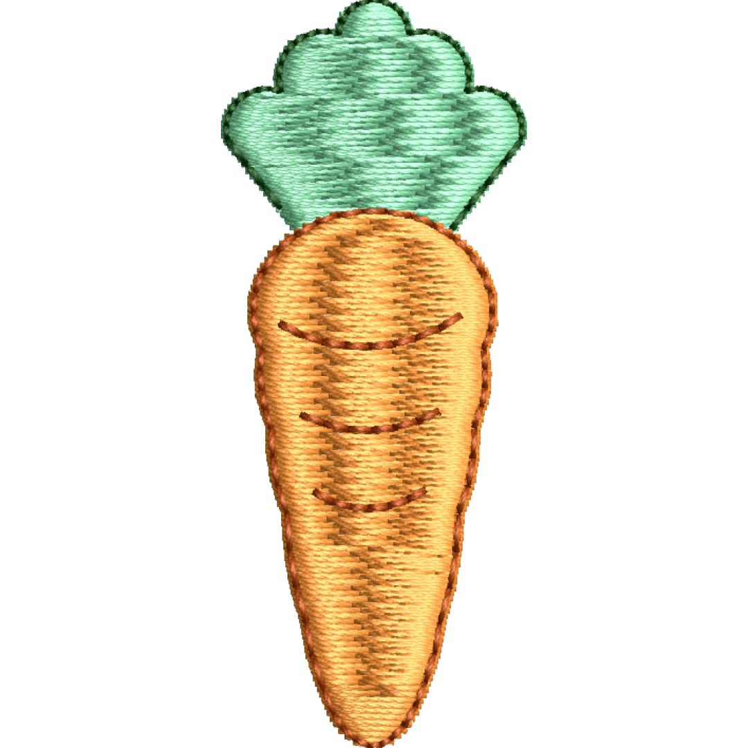 Carrot embroidery design 1f