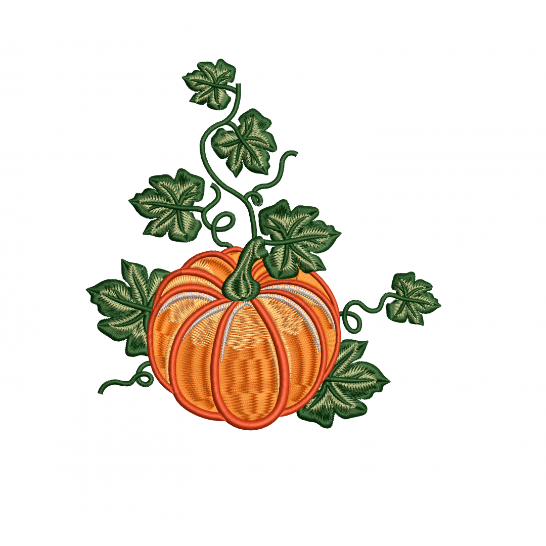 Pumpkin embroidery design 8f