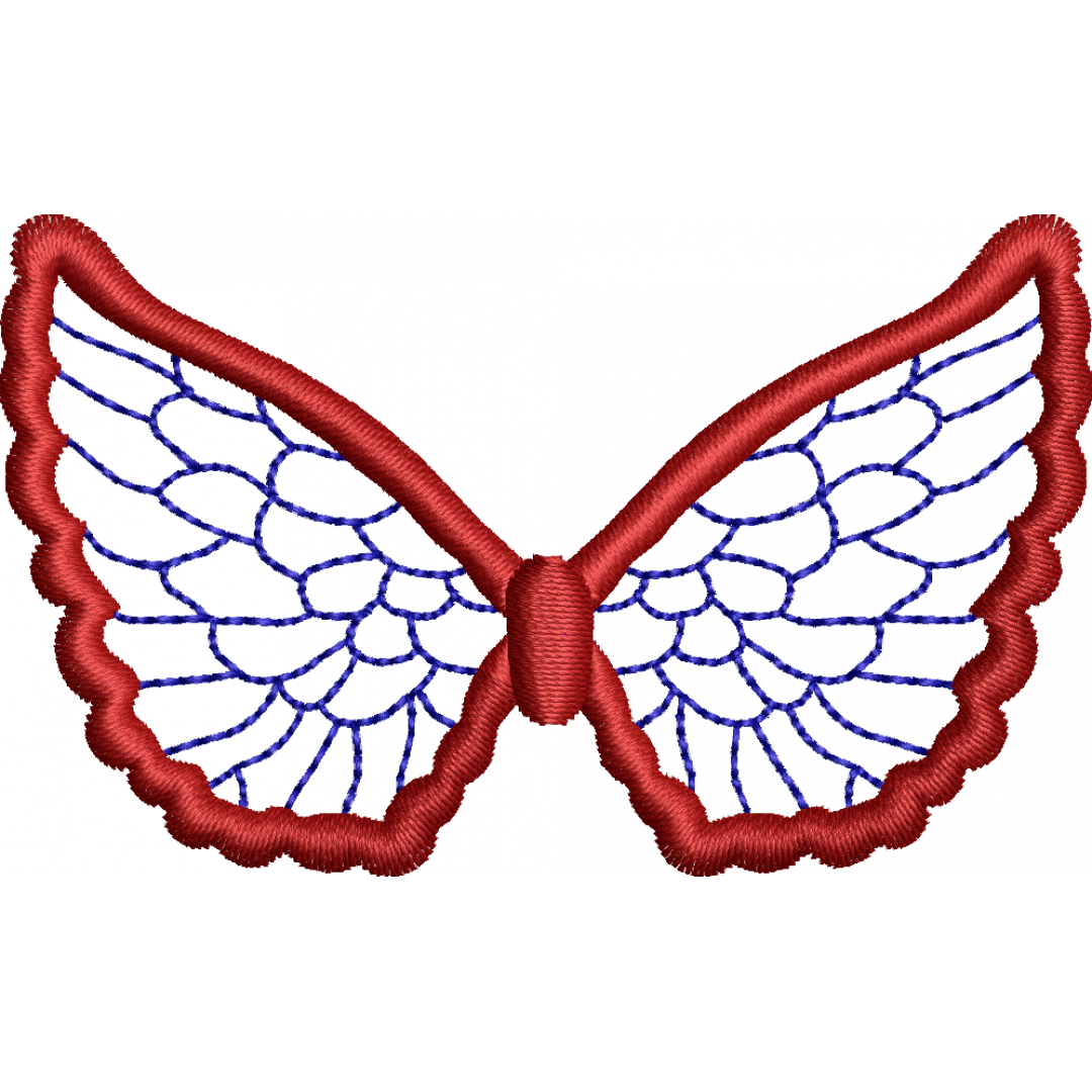 Butterfly wing embroidery design