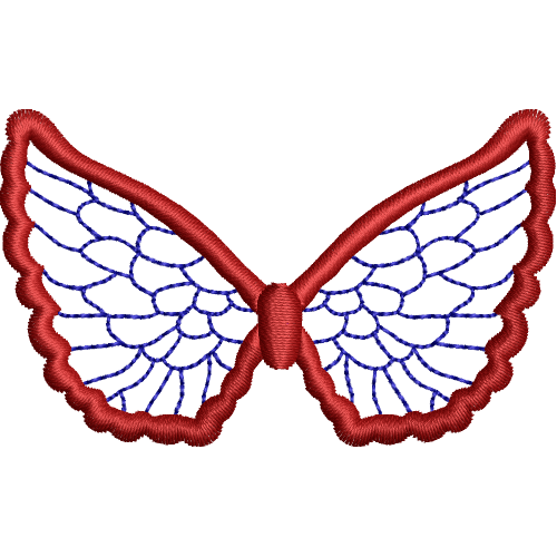 Butterfly wing embroidery design