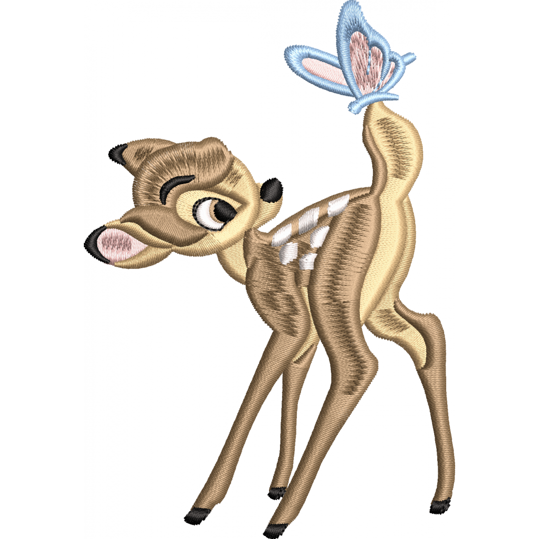 Bambi gazelle embroidery design
