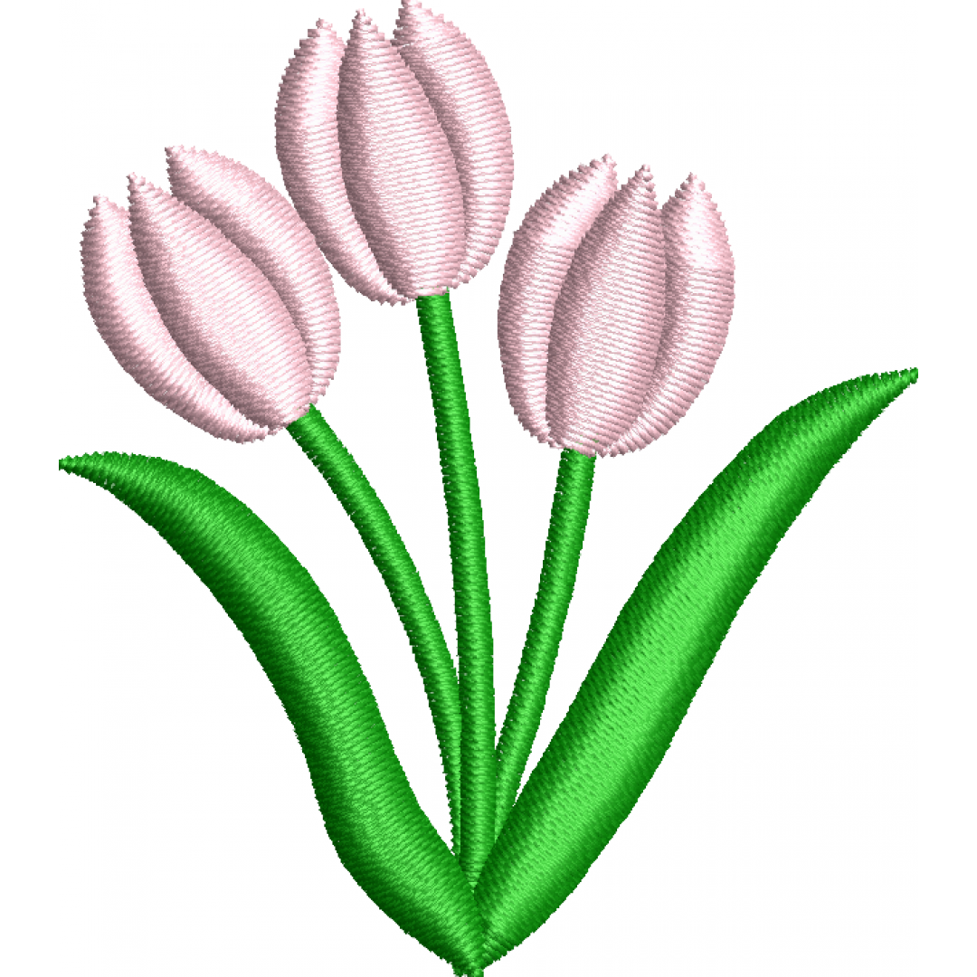 Small tulip embroidery design