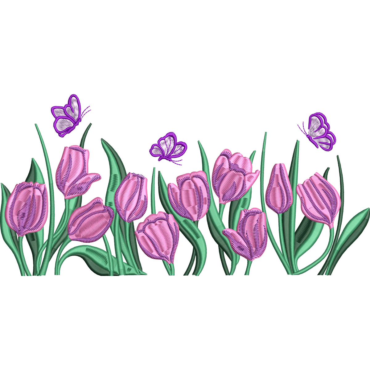 Tulip embroidery design 17f