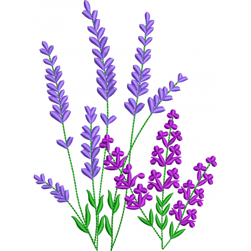 Lavender embroidery design