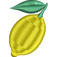 Single lemon embroidery design 12f