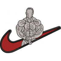 Nike body logo embroidery design 17f