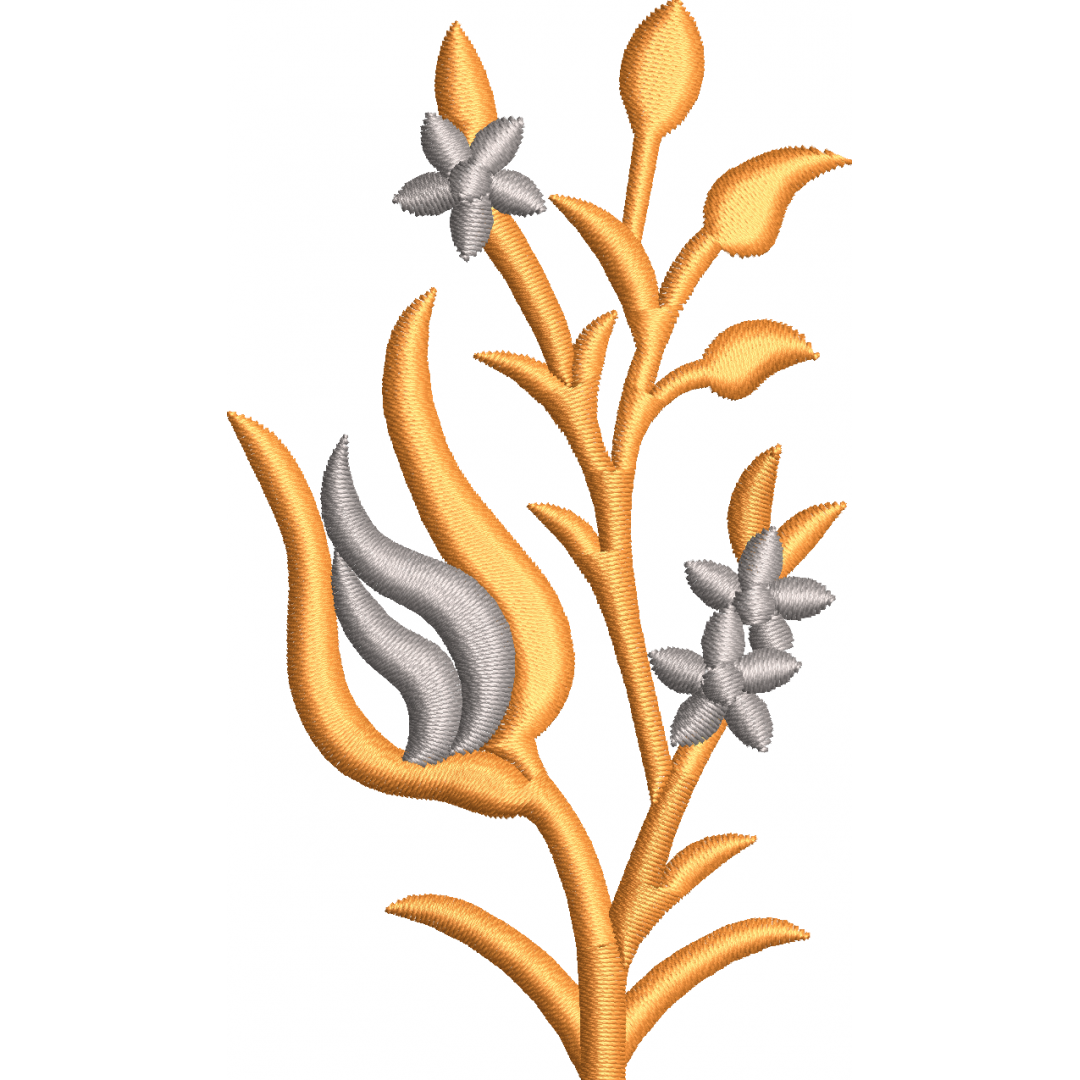 Maraş single tulip embroidery design 62f