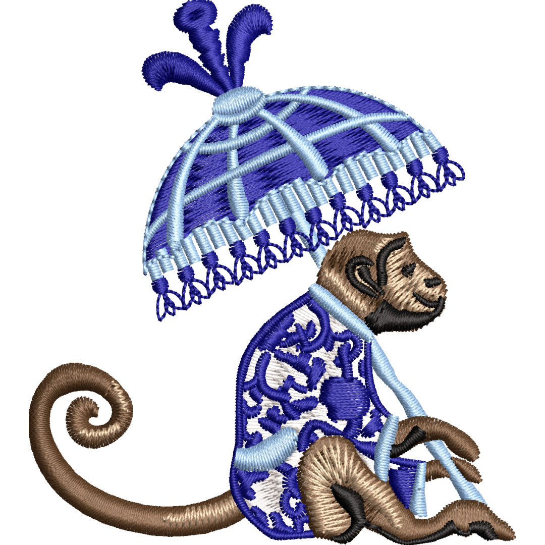 Monkey with umbrella