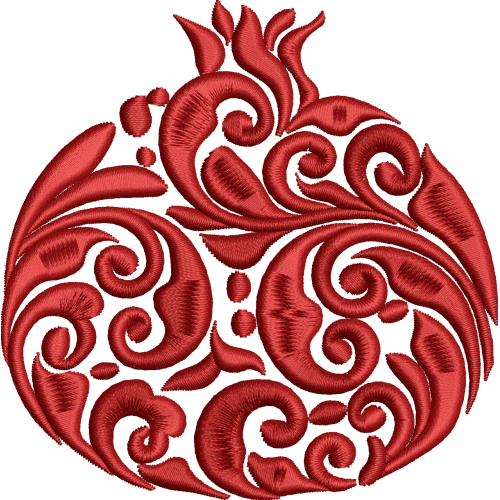 Pomegranate embroidery design 9f