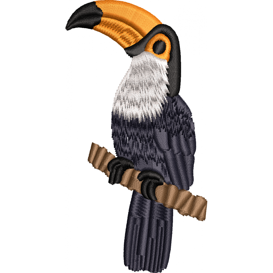 Parrot toucan bird embroidery design single 5f
