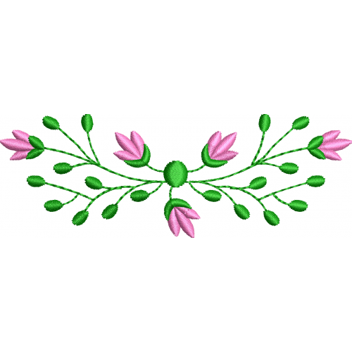 Piece flower embroidery design