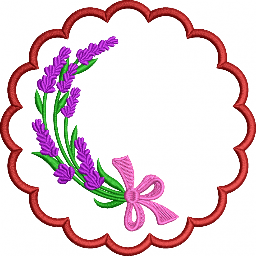 Lavender napkin embroidery pattern