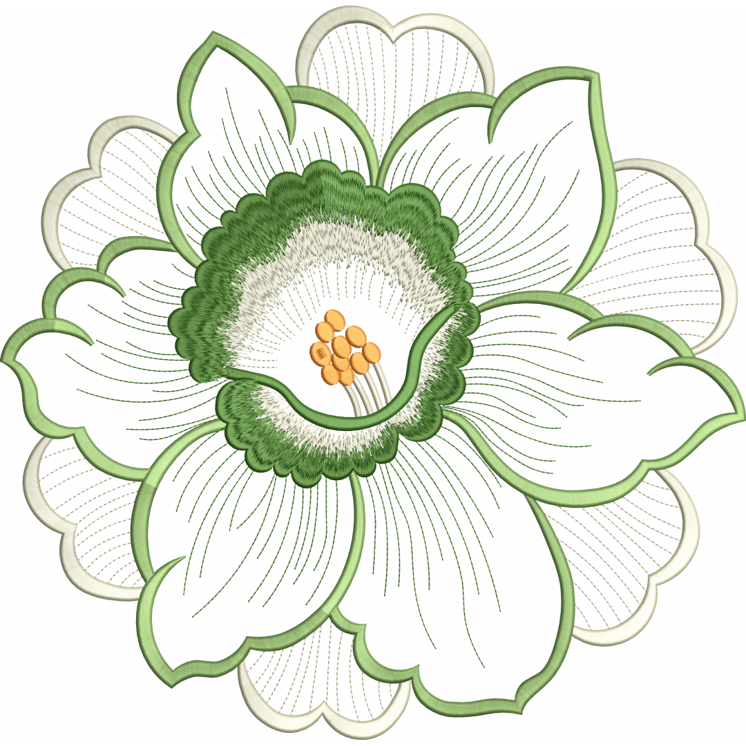 Floral napkin embroidery design 172f