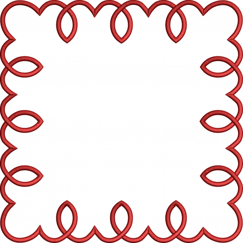 Napkin frame embroidery design 180f