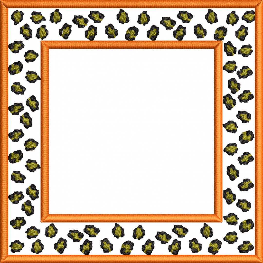 Leopard print napkin embroidery design 184f