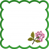 Floral napkin embroidery design 197f