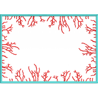 Napkin 56f rectangular coral