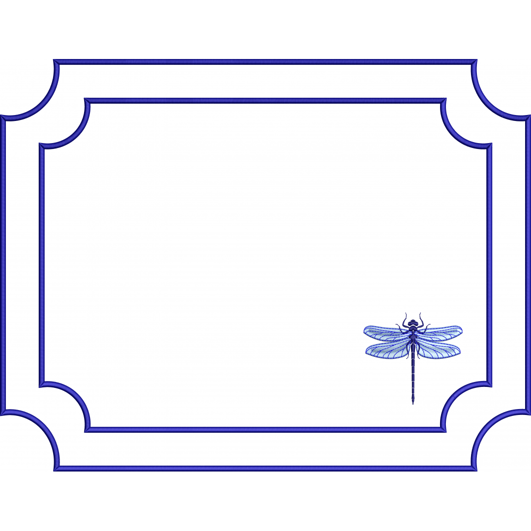 Napkin 57f with rectangular dragonfly