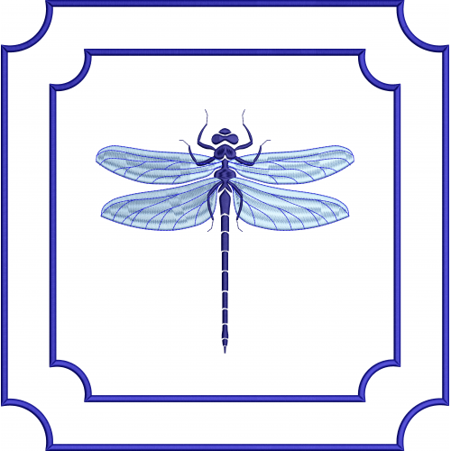 Napkin 57f square double edge dragonfly