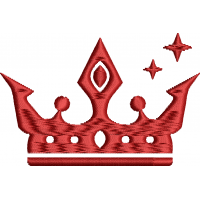 Crown embroidery design