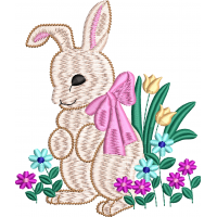 Rabbit embroidery design 32f