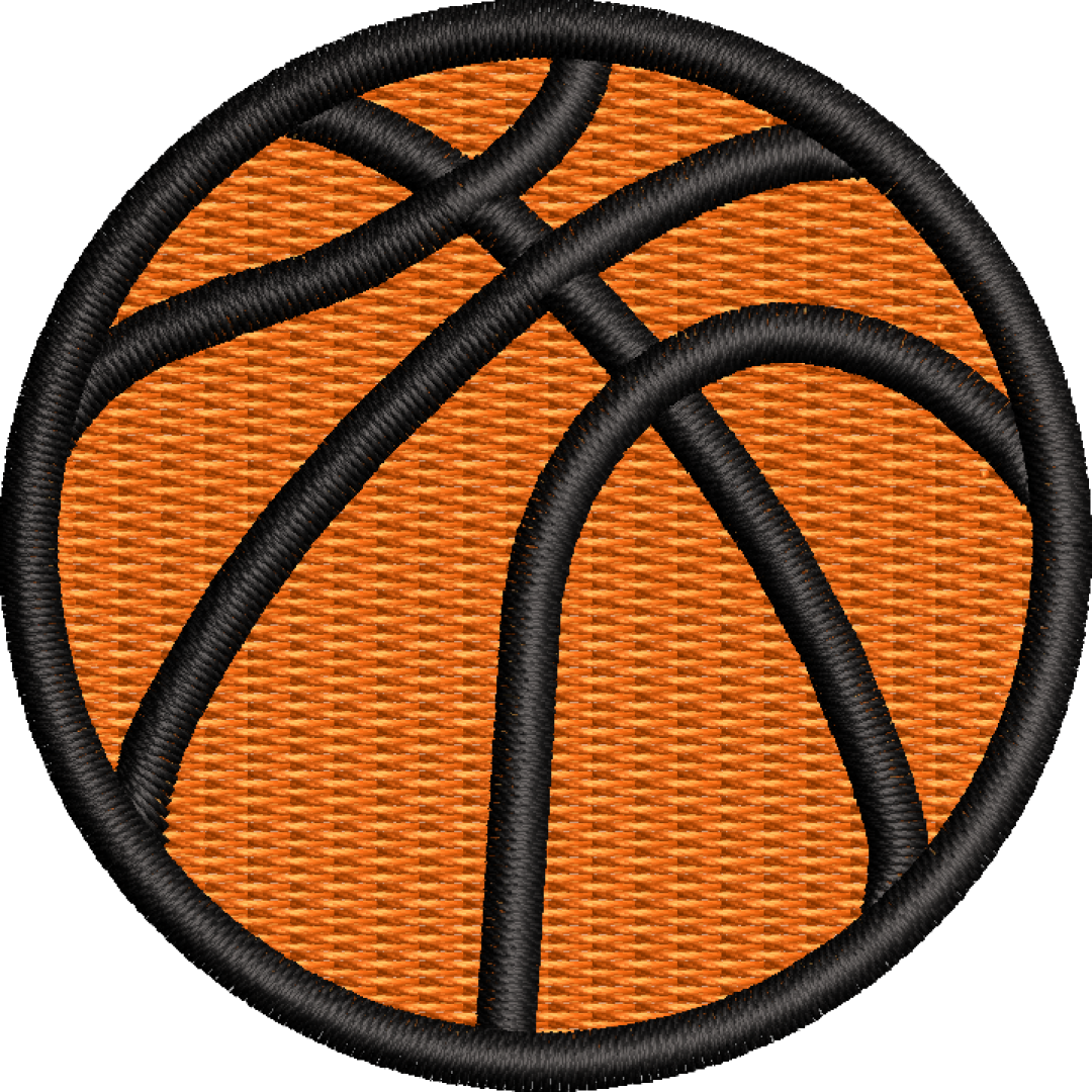 Basketball embroidery design 2f