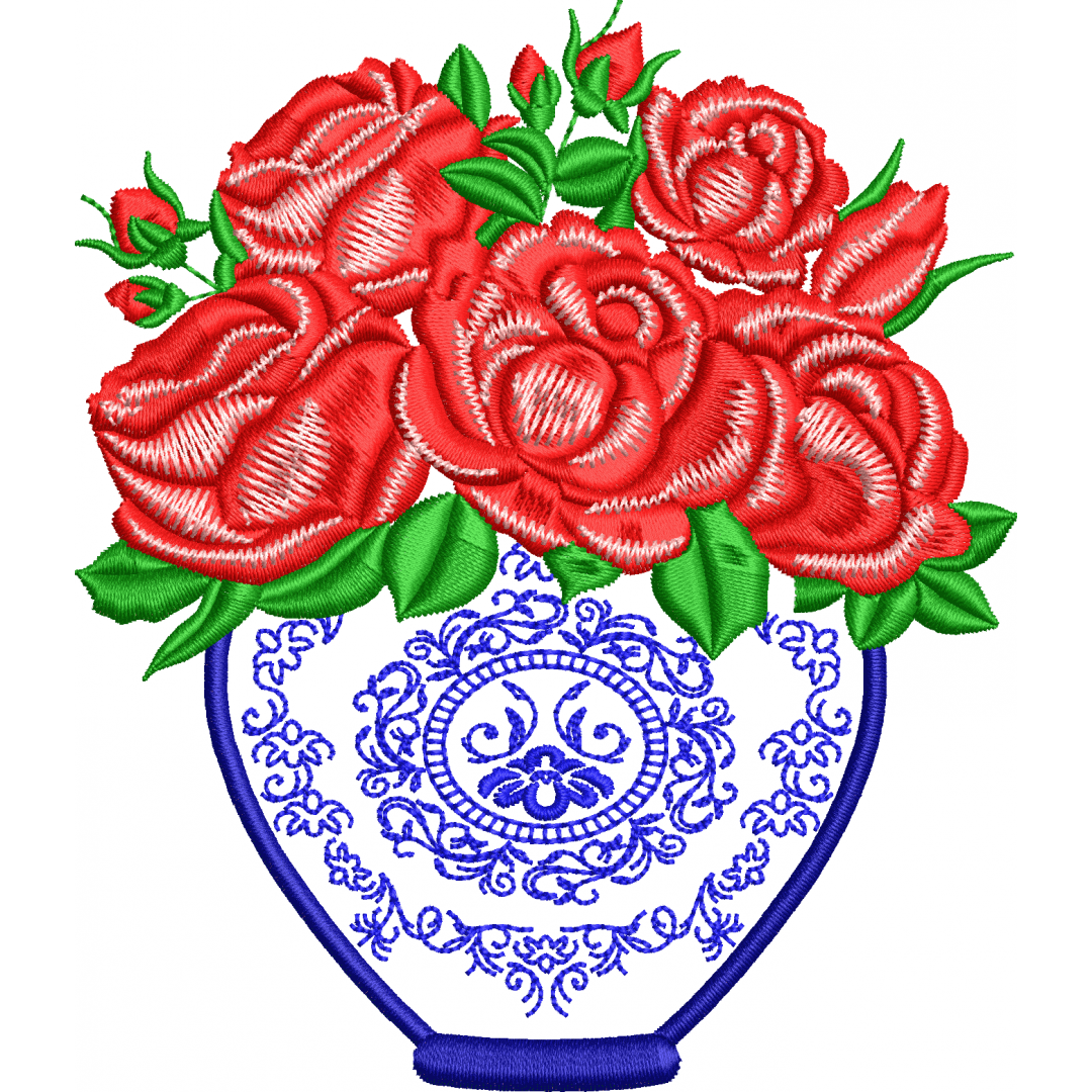 Vase 90f roses