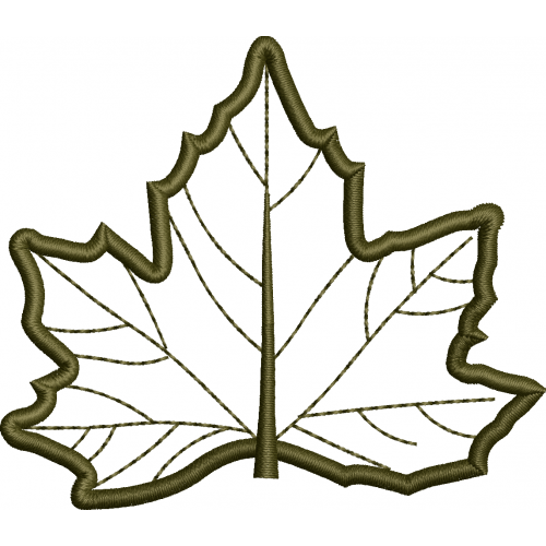 Sycamore leaf embroidery design