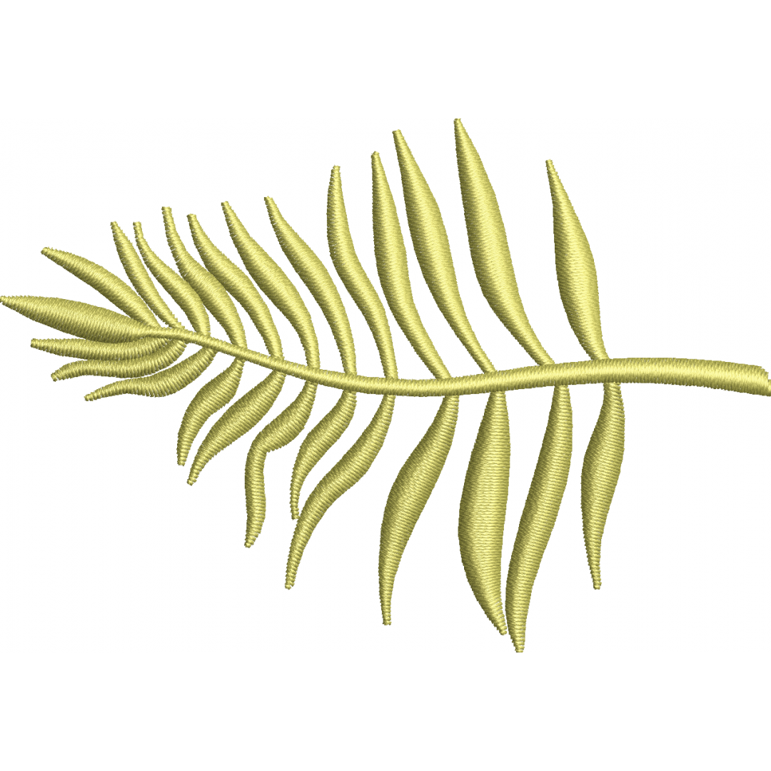 Bamboo leaf embroidery design 31f