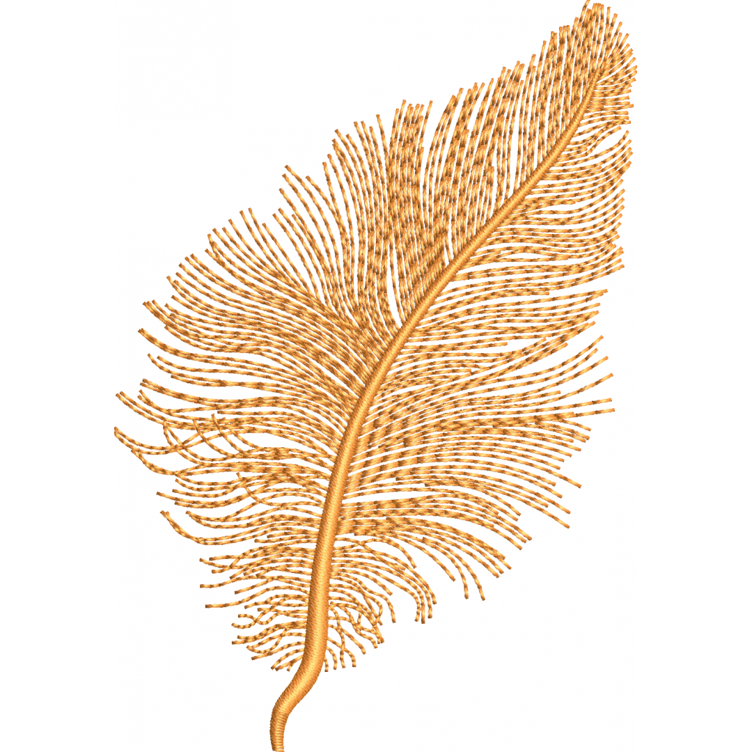 Leaf-Feather embroidery design 37f