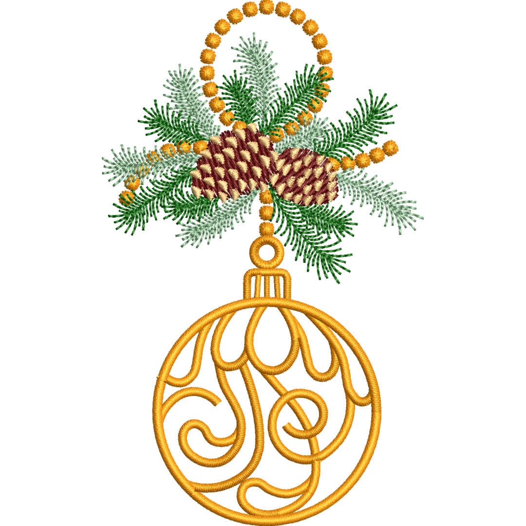 Christmas ornament embroidery design