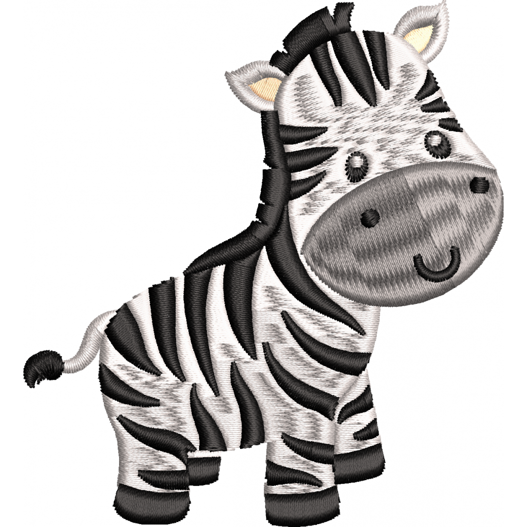 Zebra embroidery design 4f