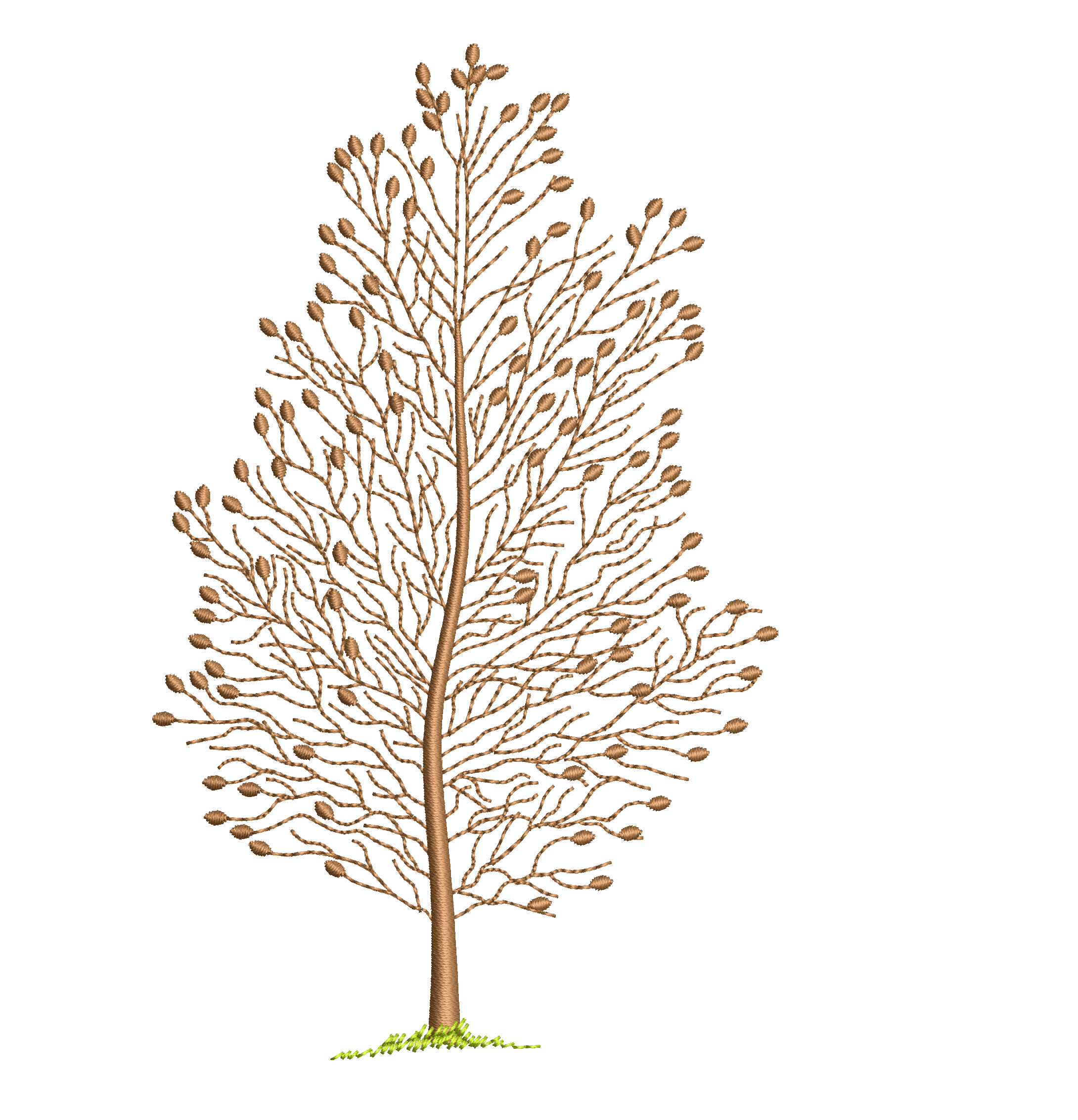 Wood embroidery design