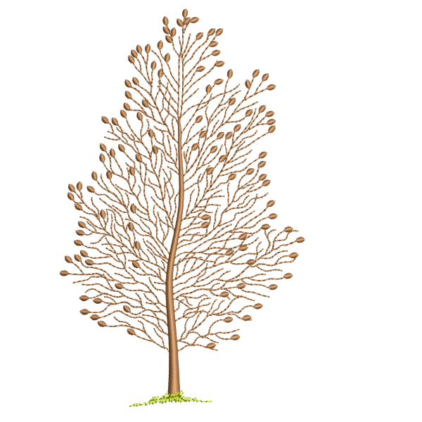 Wood embroidery design