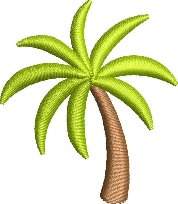 Palm tree embroidery design 33f