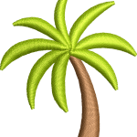 Palm tree embroidery design 33f